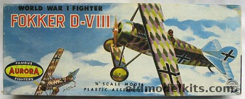 Aurora 1/48 Fokker D-VIII (DVIII), 135-69 plastic model kit